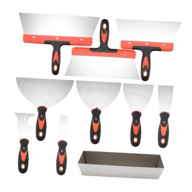Imagem de Bothyi Kit de ferramentas para as mãos drywall 10pcs, Trowel de acabamento, spackle, punhal de lama ergonômico para acabamento de remendos