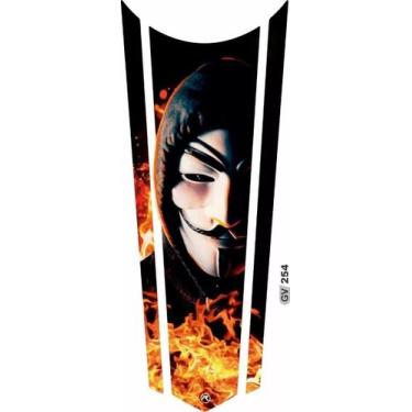 Imagem de Adesivo Cg125 150 160 Tankpad Faixa Resinado Anonymous Gv254 - Resitan