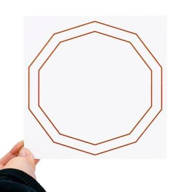 Imagem de Placa Grafico Decágono Duplo PVC 15x15cm - Radionica Radiestesia - Dho