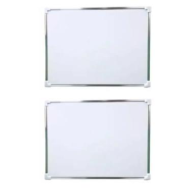 Imagem de 2un Quadro branco lousa escolar empresa 30x20 c/ moldura - Rio Tijucas
