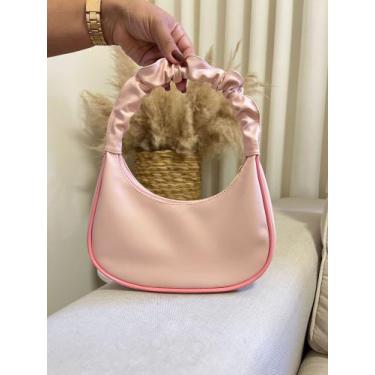 Imagem de Bolsa Preta Feminina Pequena Bag Meia Lua Ombro Mão Lateral Bolsinha -