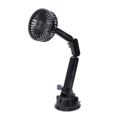 Imagem de Ventilador de resfriamento de carros, ventilador de carro pequeno, Cooler silencioso com sucção para automático, Ventilador ajustável de 3 velocidades com cabeça rotativa para carro, acampamento, viag