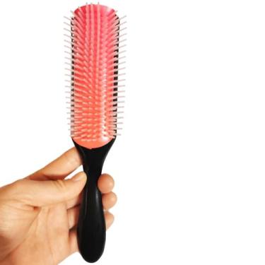 Imagem de 4 cores escova feminina desembaraçante estilo escova de cabelo couro cabeludo massageador salão cabeleireiro liso cacheado molhado pente (01)