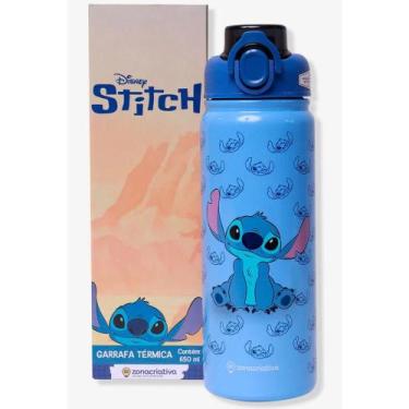 Imagem de Garrafa Térmica Inox Click 650ml STITCH DISNEY Zona Criativa