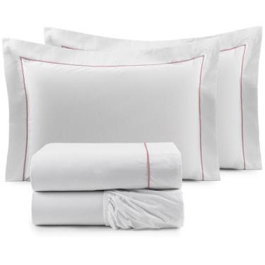 Imagem de Roupa de Cama Casal Queen Glass Clean Algodão 200 Fios 04 Peças - Bord