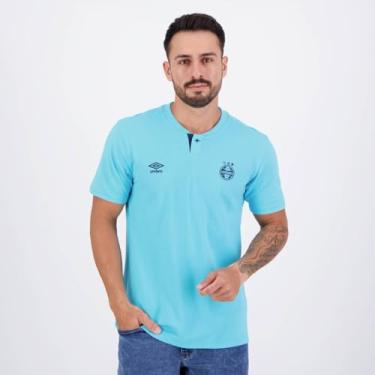 Imagem de Umbro Polo Masculina Grêmio Viagem 2024,Azul Celeste,GG