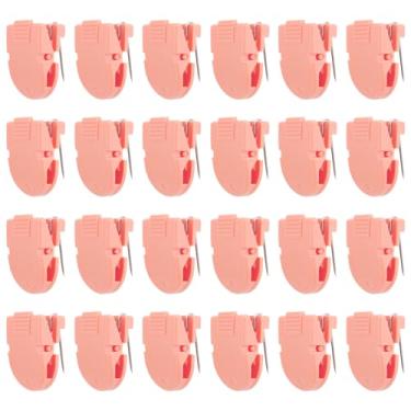 Imagem de BOXOB 24 peças de clipes de cubo para paredes de tecido, clipes de pino de plástico de aço inoxidável clipes de parede de painel de tecido, pinos de cubículo, ganchos de cubículo para pendurar fotos,