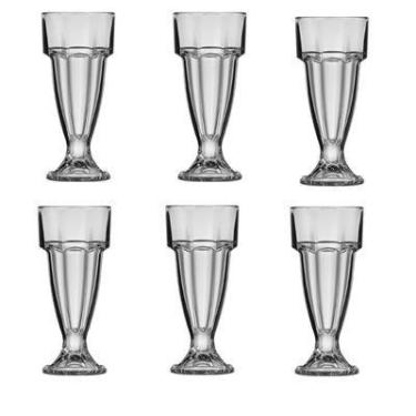 Imagem de Conjunto 6 Taças Para Chocolate e Sorvete Alta de Vidro 324 ml - Monal