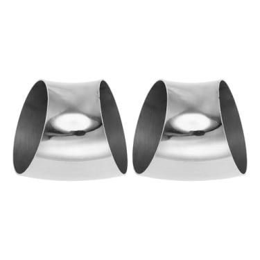 Imagem de Motoforti 2 peças 8.9 cm OD 45 graus mandril curva tubo cotovelo carro modificado tubo de escape tubulação espessura 2,0 mm/14GA 89x115x2,0 mm aço inoxidável 304 tom prata