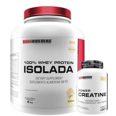 Imagem de Kit Whey 100% Isolada Baunilha 2kg + Power Creatina 100g - Bodybuilders