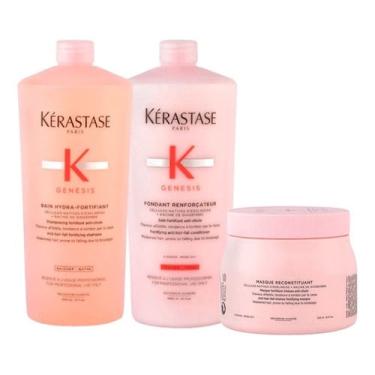 Imagem de Kit Kérastase Genesis Hydra-fortifiant Shampoo + Cond + Masc Gd