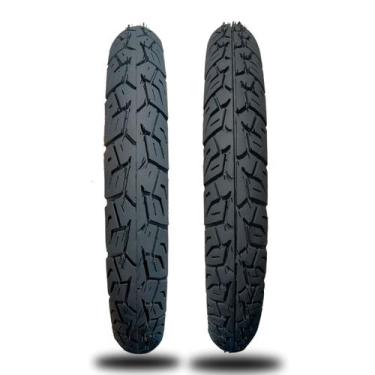 Imagem de Jogo De Pneu Para Moto 90/90-18 + 275-18 Black Tyres - RB TYRES