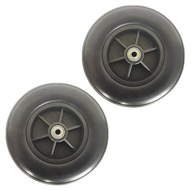 Imagem de EHVYBDX Um par de acessórios para cadeira de rodas de pneu sólido roda dianteira inflável livre de cadeira de rodas elétrica 20 cm/cinza