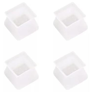 Imagem de Protetor de Silicone para Pés de Móveis, Kit com 4 Peças, Transparente, Proteção para Cadeiras e Mesas (4)
