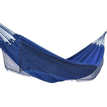 Imagem de Rede De Dormir Descanso Casal Jeans(AZUL,Casal)