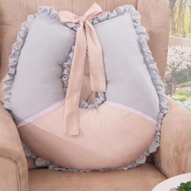 Imagem de Almofada de amamentação bebe menina antonella - Miguel Baby, Rosa