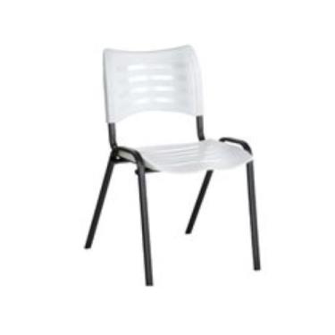 Imagem de Cadeira iso fixa encosto em plastico tubo 7/8 branca - MOVEIS VITORINO