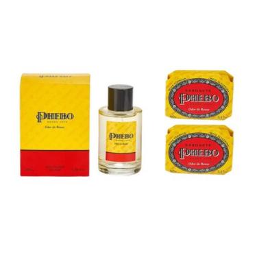 Imagem de Kit Colônia Odor de Rosas 200ml + 2 Sabonete Em Barra Phebo 100g
