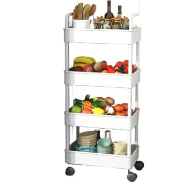 Imagem de Prateleira Carrinho Auxiliar Organizador de Objetos Multiuso 4 Andares com Rodinhas(CARRINHO ORGANIZADOR)