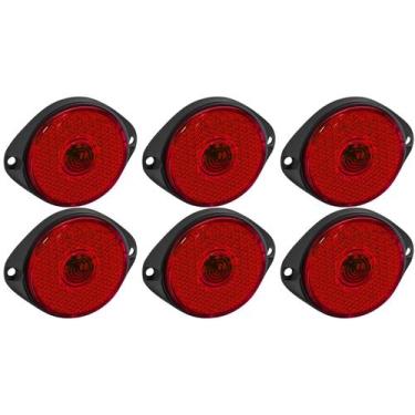 Imagem de 6 Lanterna Frontal 65mm Led Bivolt Conector Carreta Caminhão - H3
