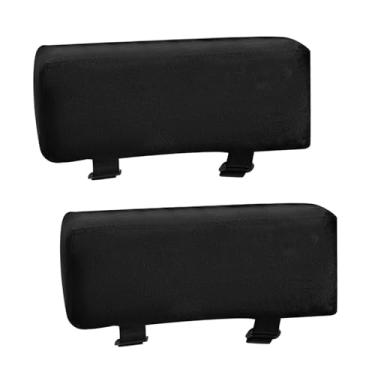 Imagem de IEUDNS Cadeira de cadeira de escritório Suporte de apoios de braço universal confortável e multiuso lavável macia, almofada de braço grossa para escritório, Preto