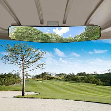 Imagem de Soskakiist WLOOD Espelho retrovisor traseiro para carrinho de golfe panorâmico extra largo de 41,5 cm, adequado para EZGO, Yamaha, Club Car (espelho de carrinho de golfe)