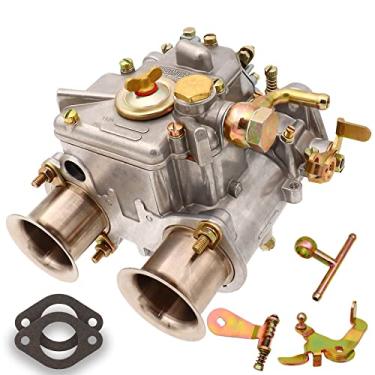 Imagem de THUNDERMINGO Novo carburador para Weber 40 DCOE 40 mm Twin Choke Carb número de peça 19550.174 Compatível com motores VW refrigerados a água 1975-1992 4CYL 6CYL V8 aplicações de calado lateral