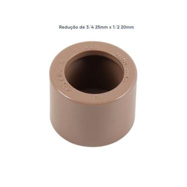Imagem de Conexão 3/4 25mm PVC Soldável Água - Krona/Víqua, ReduçãoCurta-25x20(3