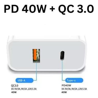 Imagem de Carregador Turbo 40w Usb Para Motorola E6 E7 G8 G3 G4 - Gold