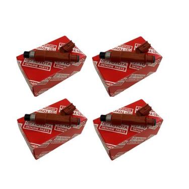 Imagem de KIT com 4 Bicos Injetores Corolla Fielder 1.8 16v Flex 2325022090 Novo