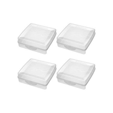 Imagem de Kit 4 Sanduicheiras Plástico Sanduiche Sanremo Transparente