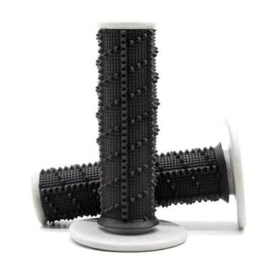 Imagem de Wai Danie 1 par de pegas universais para esportes motorizados, 22 mm, compatível com Yamaha PW80 Kawasaki, BMW, Suzuki, quadriciclos de bolso (preto-cinza)