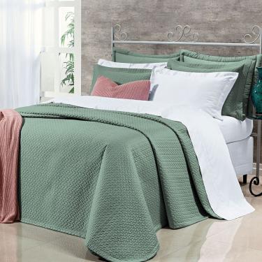 Imagem de Colcha Cobre Leito Super King 100% Algodão  Egípcio Percal 400 Fios 3 peças Pádua