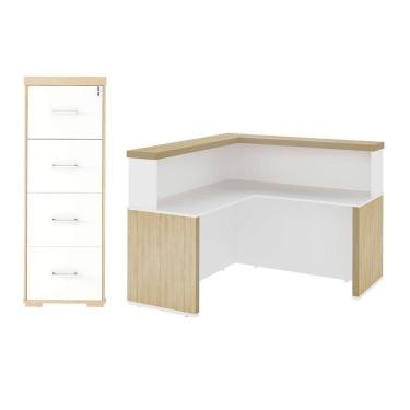 Imagem de Jogo Arquivo E Balcão Hamburgo Carvalho Branco