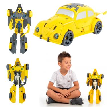Imagem de Carrinho Brinquedo Robô Super Guardiões Transforme Defensor Com Acessorios Monta e Desmonta