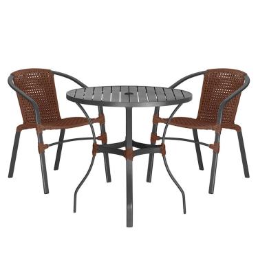 Imagem de 02 Cadeiras Floripa e Mesa Roma Trama 