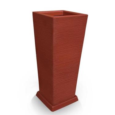 Imagem de Vaso De Planta + Prato Decorativo Polietileno 90X40 Cerâmica - Foster 