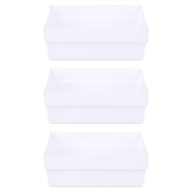 Imagem de Kit Organizador de Gavetas Block Cazza Branco