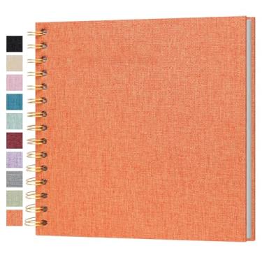 Imagem de Cherrich Álbum De Recortes Pequeno 6X6", Fotos Em Linho, Mini Recortes, Livro Memórias Com Páginas Brancas Kraft Para Casamento, Bebê, Família, Formatura, Viagem, Cachorro, Férias