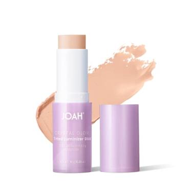 Imagem de JOAH Bastão Iluminador Crystal Glow Tinted, E Bronzeador Multifuncionais Para Maquiagem Coreana, Fórmula Personalizável Um Brilho Natural, Com Infusão De Peptídeos, Médio Subtons Quentes