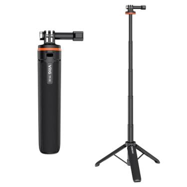 Imagem de HUAYUWA Vara de selfie ajustável com haste de extensão para Insta360 X5/X4/X3/X2/GO3, tripé de extensão de suspensão compatível com DJI Action5/Action4/Pocket3 Suporte de suporte de ação (50,8 cm)