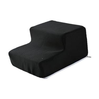 Imagem de IEUDNS Rampa para animais de estimação de 2 degraus, escada para animais de estimação, estável e antiderrapante, com declive suave, para sofás, cães feridos, Preto