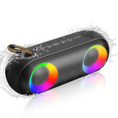Imagem de Zenkon Caixa de Som Bluetooth, Iluminação RGB Caixas de Som Portáteis Bluetooth, IPX6 À Prova D'Água Portatil, Bluetooth 5.2, Bateria de 2400mah