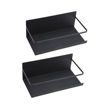 Imagem de IEUDNS 2x Organizador de Temperos para Prateleiras de Especiarias Multifuncional, Economia de Espaço, Fácil Instalação Lateral do Refrigerador, Armazenamento, Preto