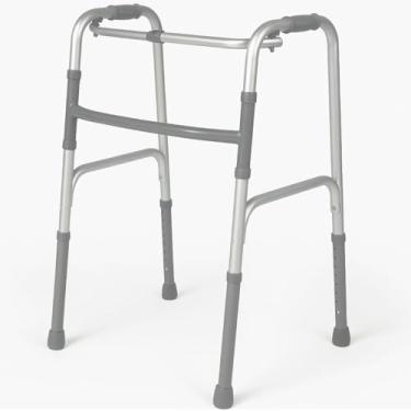 Imagem de Andador Alumínio Dobrável Articulado/Fixo Mobilidade Idoso Fratura até 130Kg