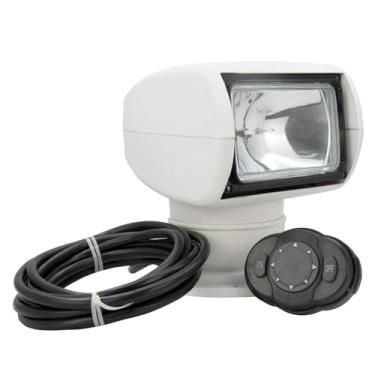 Imagem de Tcairzl Holofote para barco, 100W 2500LM 360° Rotação de Controle Remoto Marítimo Portátil Halogêneo Luz de Pesquisa IP67 Faróis de Navegação Impermeável (24V)
