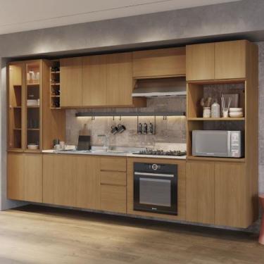 Imagem de Cozinha Modulada Completa 360cm 15 Portas 3 Gavetas Ciela Kappesberg, 