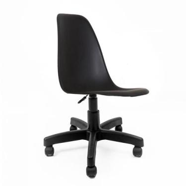 Imagem de Cadeira de Escritório Secretária Eames Preta - Mobly