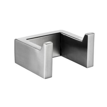 Imagem de Conjunto de acessórios para banheiro em aço inoxidável escovado - Suporte de parede para roupas, gancho para papel higiênico, suporte para toalhas, gancho para escovas e roupas