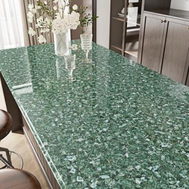 Imagem de Wallderful Papel de contato Terrazzo verde esmeralda para bancadas papel de parede de mármore esmeralda à prova d'água descascar e colar papel de granito autoadesivo para cozinha Backsplash paredes de